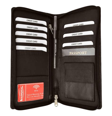 rfid blocking zipper credit cards wallet|rfid blocking passport zip wallet.